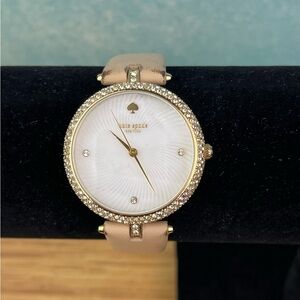 Kate Spade Beige Crystal Case Eldridge Watch
